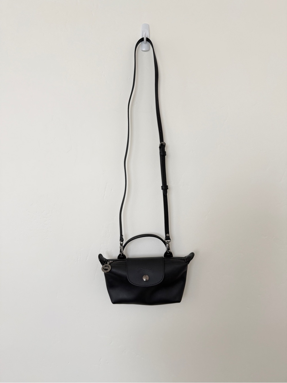 Longchamp | Le Pliage Xtra XS Pouch | Black Leather NWOT